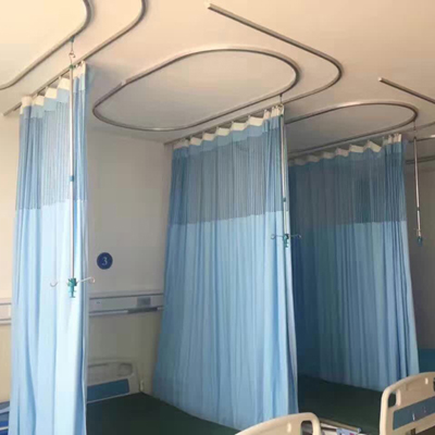 医院隔帘加厚阻燃病房隔帘病床专用半包L型网眼隔帘美容院U型布帘